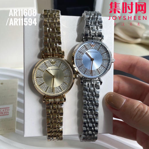 原单阿玛尼ARMANI 全金满天星 AR11608女士腕表
机芯：原装进口石英机芯 商品图8