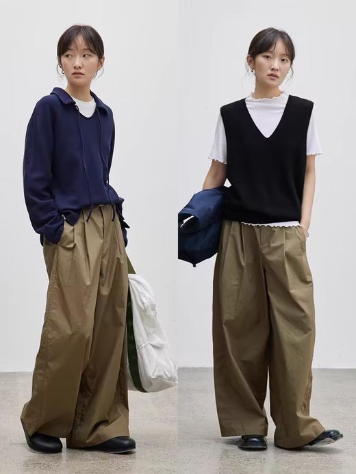 步履不停/4C43113C/秋新款休闲纯棉直筒显瘦廓形长裤 商品图0