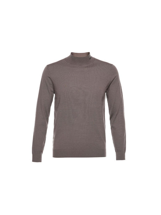 callisto咖啡色绵羊毛长袖毛衣 商品图0