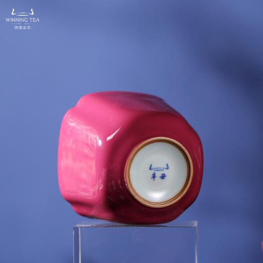 问鼎汝瓷鼎峰系列辛丑胭脂红高四喜杯 商品图4