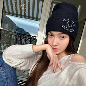 小香 Chan*l 秋冬搭配一jue针织冷帽 毛线帽
