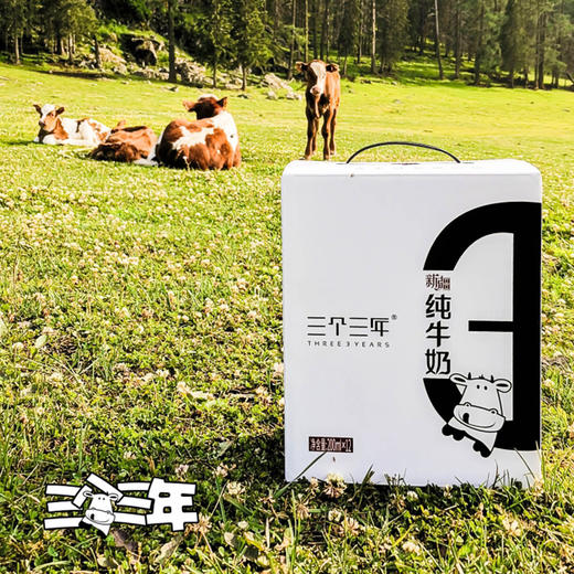 s【儿童款全脂奶】三个三年新疆纯牛奶200ml*12盒 商品图4