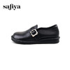 Safiya/索菲娅2024秋 英伦风真皮套脚百搭圆头休闲低跟平底小皮鞋 SF43112107 商品缩略图5