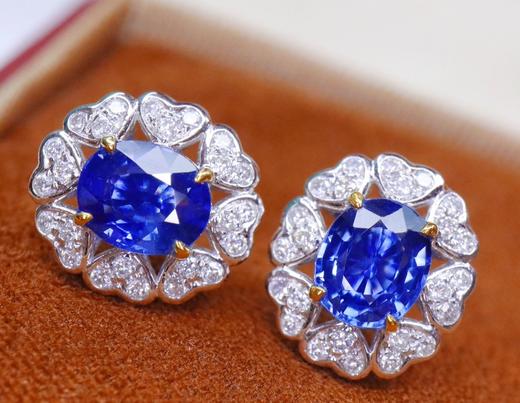 1.7ct 蓝宝石耳钉 商品图3