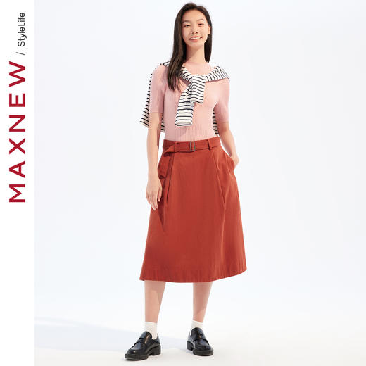 【裙装】宽松A字半身裙1N3225201 商品图3