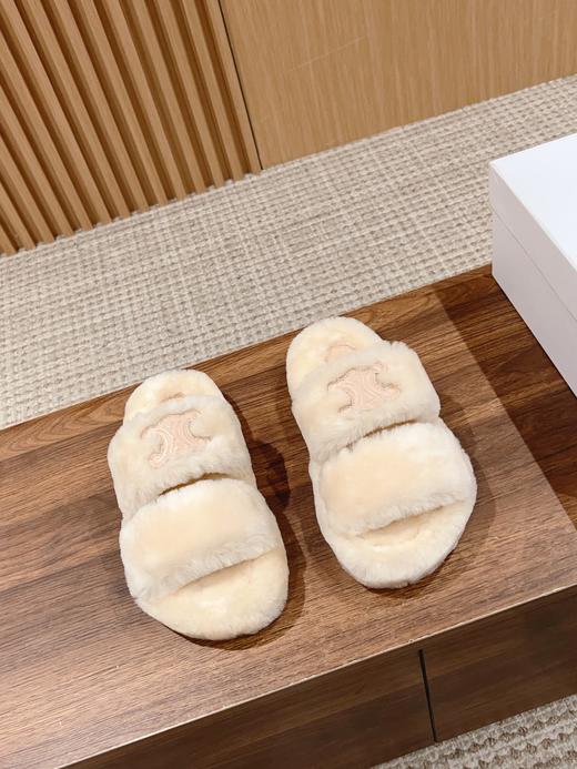Celin* 凯旋门 经典毛拖 拖鞋 多色可选（HD） 商品图6
