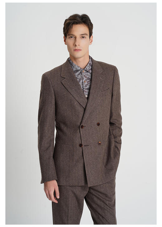 callisto咖啡色绵羊毛西服 商品图2
