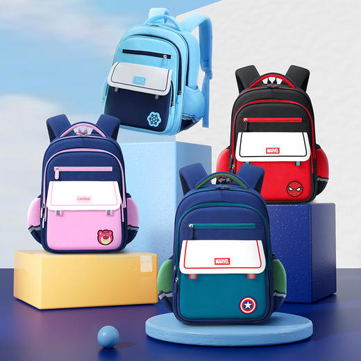 迪士尼书包 儿童1-6年级小学生书包 简约大容量 护脊减负 学校背包双肩包 商品图0