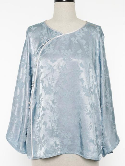 荷言GL 采蝶 人丝提花新中式上衣 商品图0