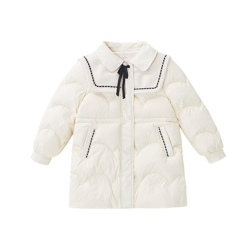 笛莎女童羽绒服2024冬季新款宝宝简约气质香风羽绒服 商品图4