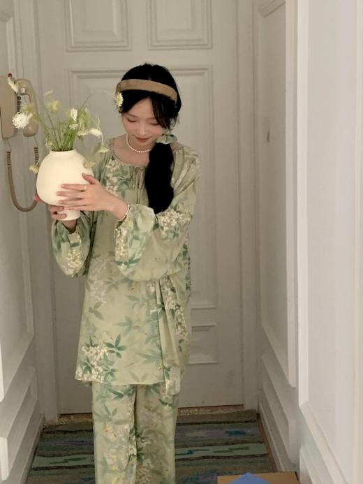 【E选好物】睡衣多巴胺春夏秋季复古风大码多色家居休闲服装可外穿女装-E24082801（下单后5-7天发货） 商品图0