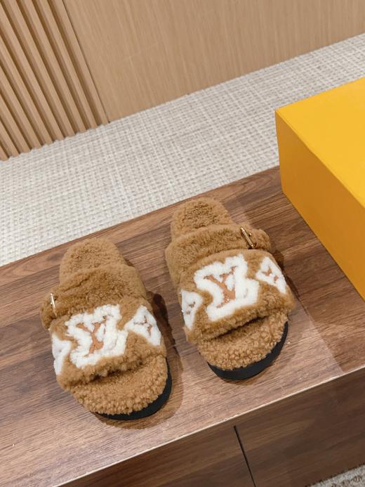 驴家 平底毛拖 logo字母和 Monogram 花卉 拖鞋 五色可选(HD) 商品图4
