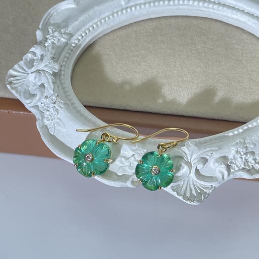 北京仓｜Leticia Ponti- Iris Tiny-磷灰石色 水晶 耳环［法国设计师］ 商品图4