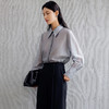 玳莎刺绣宽克夫袖衬衫女士2024年秋季新款通勤简约宽松天丝上衣  EC31304 商品缩略图2