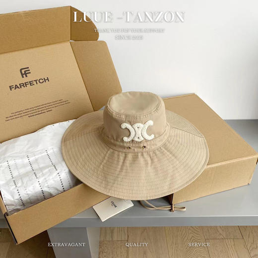 凯旋门刺绣 大檐帽渔夫帽 商品图0