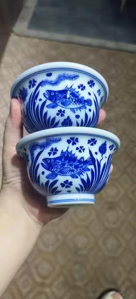 青花对杯