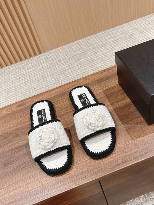 香奶奶 新款钩花毛线山茶花蜜儿拖 鞋 商品图1