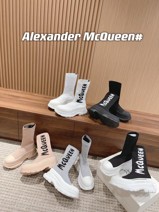 麦***昆   涂鸦针织袜子靴 商品图1