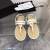 香奶奶 23ss春夏新品 经典系列链条T字凉鞋? 商品缩略图0