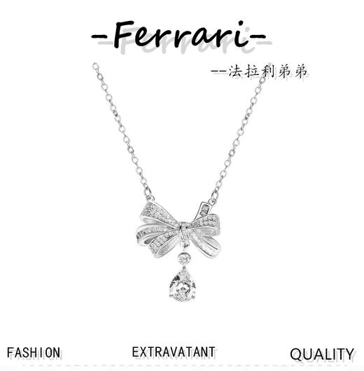 GraFF  带水滴钻的bow蝴蝶结 项链(ZQ) 商品图0