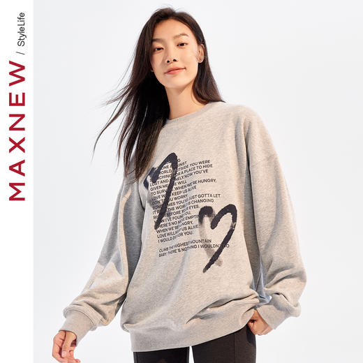 【卫衣】印花圆领卫衣1N3222407 商品图1