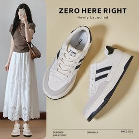 ZHR则则平底小白鞋2024夏季爆款防滑休闲鞋德训鞋百搭舒软运动鞋