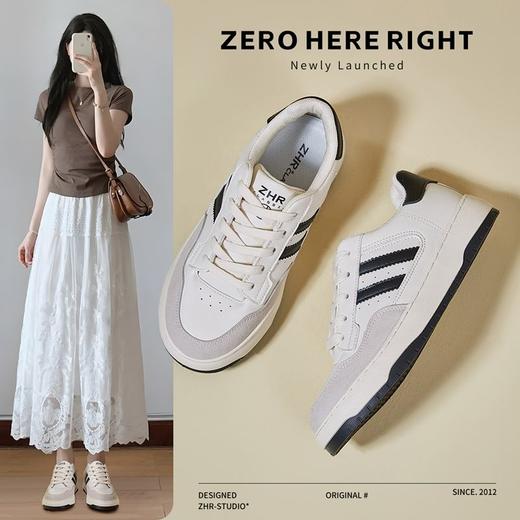 ZHR则则平底小白鞋2024夏季爆款防滑休闲鞋德训鞋百搭舒软运动鞋 商品图0
