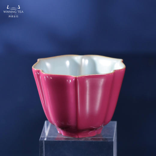 问鼎汝瓷鼎峰系列辛丑胭脂红葵堇杯 商品图0
