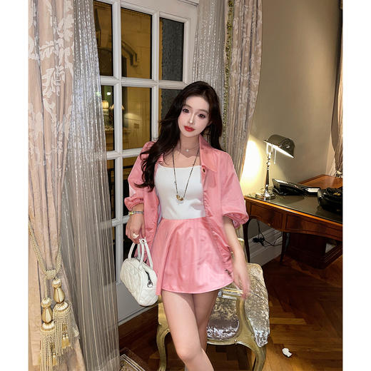 清仓捡漏 LINCHAOZHANG LW240333 棒球服外套 LQ240304 伞摆半裙 时尚套装 商品图4