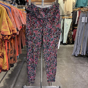 LULULEMON Base Pace 女士高腰28英寸花色排汗薄绒保暖瑜伽长裤