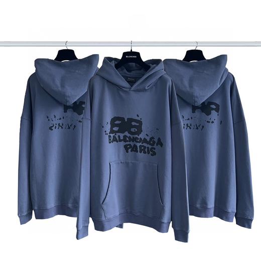 巴黎**家  BalenciagaBB手绘涂鸦连帽卫衣（Y*BG） 商品图1