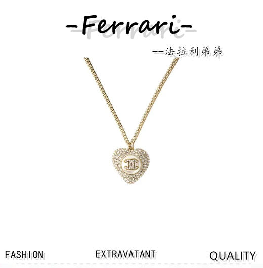 Cha*l 小香 大满钻爱心珍珠项链（XJ） 商品图0