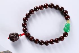 XYZT0332°平安欢喜|紫檀佛像手串（宝宝款）