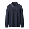 【双股丝光长绒棉】【100%棉】【新款DK】大依优型大码长袖Polo衫翻领纯棉男士加肥加大休闲大码男装宽松长袖体恤上衣 商品缩略图7