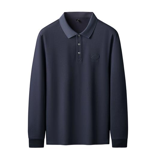 【双股丝光长绒棉】【100%棉】【新款DK】大依优型大码长袖Polo衫翻领纯棉男士加肥加大休闲大码男装宽松长袖体恤上衣 商品图7