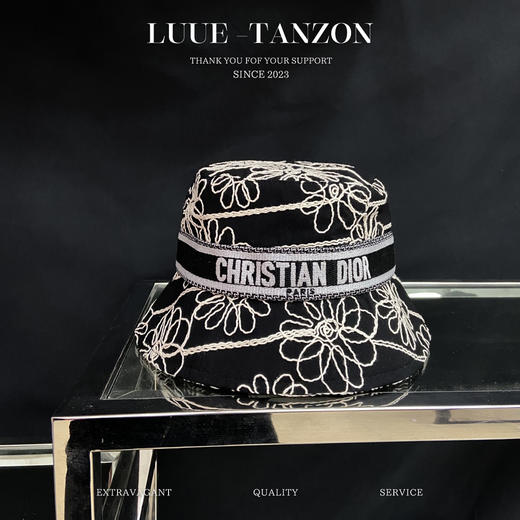 迪家 23ss新款绣花渔夫帽 商品图0