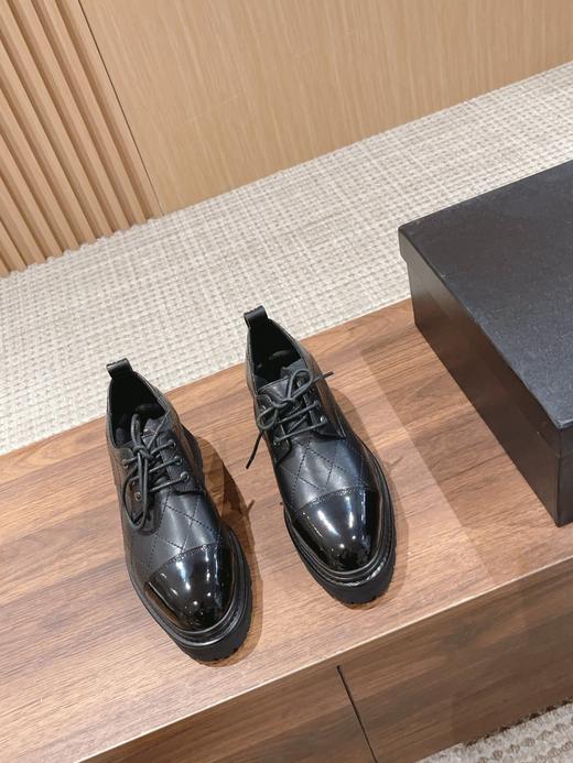 香奶奶  2023秋冬乐福鞋新品 系带小皮鞋 HD 商品图3