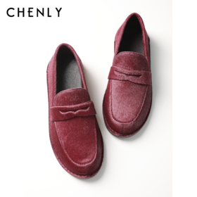 尘衣｜ROW风安可拉红新色马毛乐福鞋