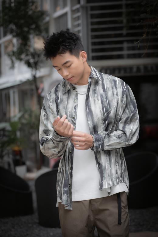 43372162水墨涂鸦长袖衬衫 商品图1