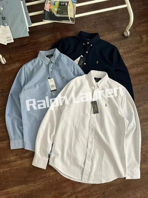 拉夫家万针彩色小马刺绣牛津纺衬衫 商品图2