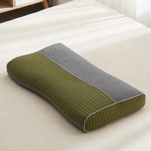 老米优品🎈无印代工厂，设计款，民宿专供《立体针织双拼荞麦枕》 荞麦枕头吸汗透气, 护颈枕芯可拆洗  拼色款~ 商品图4