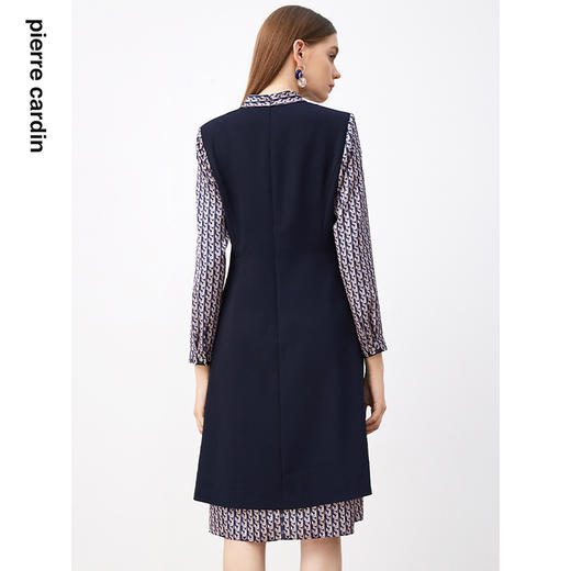 皮尔卡丹女装连衣裙春秋长袖假两件拼接时尚年轻裙子P3317E3889N2
 商品图2