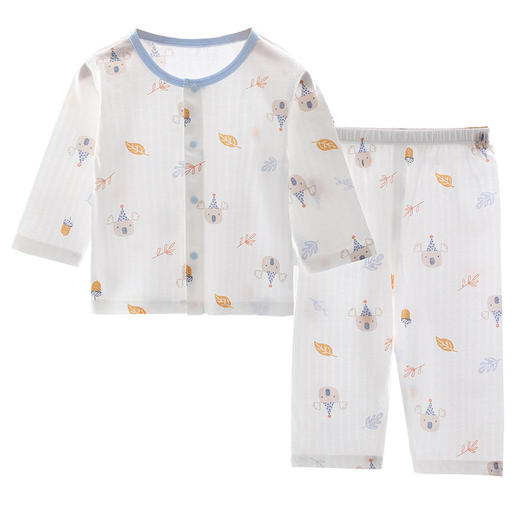 【夏季薄款婴儿分体衣套装】a类纯棉宝宝衣服儿童空调服睡衣套装童裝 商品图4