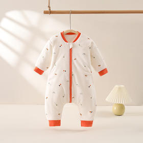 【婴幼儿加厚夹棉分腿睡袋】秋冬宝宝长袖睡衣新生宝宝拉链保暖防踢被