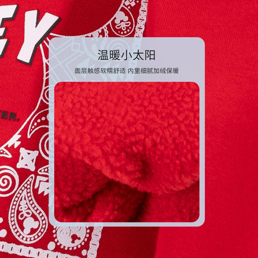 【商场同款】迪士尼男童上衣秋季中国风加绒套头卫衣224DS0858 商品图3