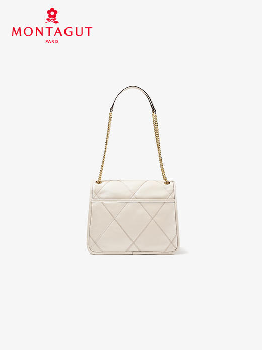 法国梦特娇羊皮时尚菱格单肩通勤斜挎包 商品图12