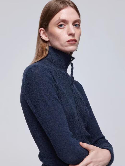 Simple Project/M24124/女款高领拉链针织夹克开衫 商品图3