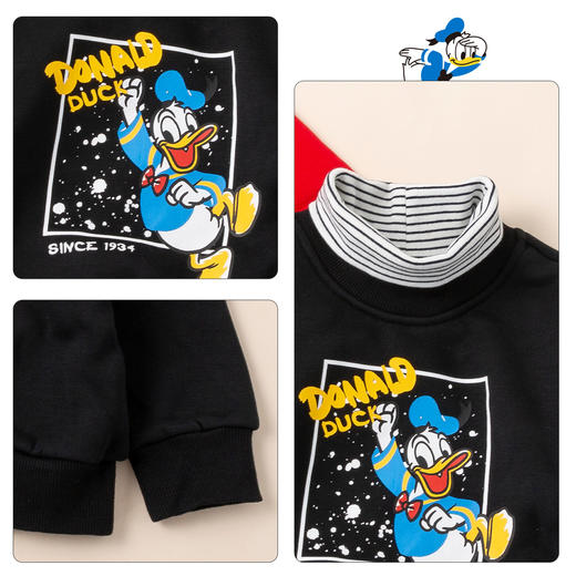 【商场同款】迪士尼秋季加绒保暖高领上衣男童套头卫衣224DS0725 商品图6