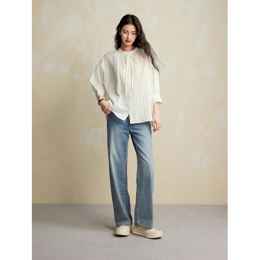 棉仓356605001-泡泡纱衬衫 商品图4