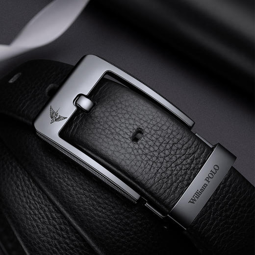 英皇保罗皮带 男士真皮针扣 商务百搭腰带 简约合金皮带 高级感送男友生日礼物送长辈 商品图2